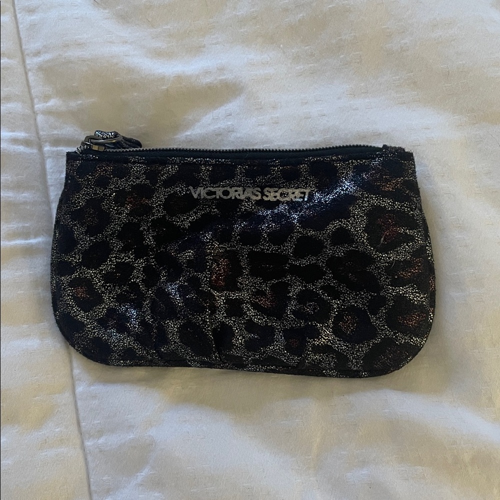 Victoria's Secret Metallic Leopard Cosmetic Bag